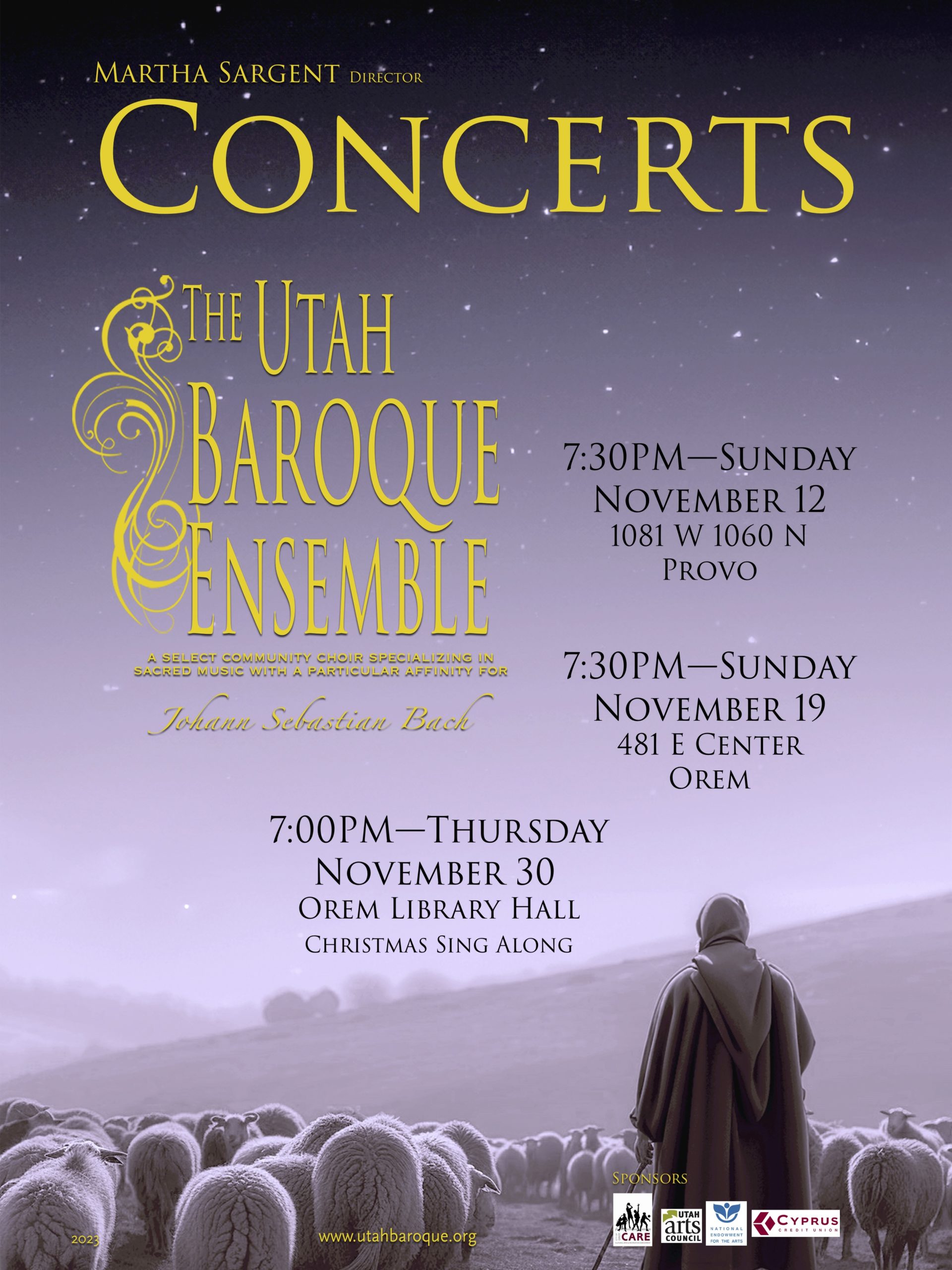 Christmas Concerts 2023 The Utah Baroque Ensemble